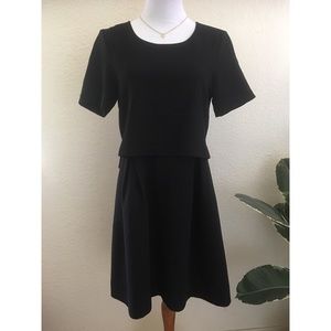 Madewell Black layered dress